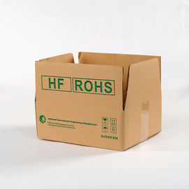 Las cajas de almacenamiento del cartón de la cartulina acanalada modificaron el logotipo para requisitos particulares 10kg portador