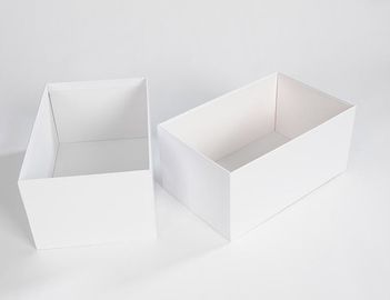 Kraft blanco acanaló la cubierta completa de las cajas con el casquillo y la parte inferior oscuros rígidos